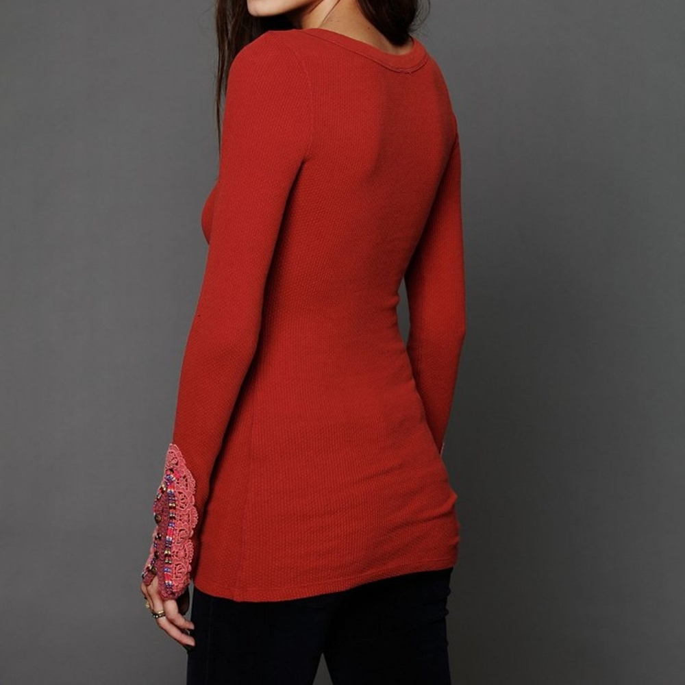 Free People Red Fiesta Cuff Thermal - EUC - Picture 3 of 8